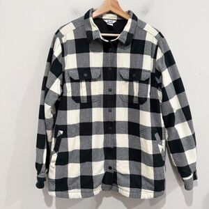DULUTH Fleece Lined Heavyweight Flannel Shirt Jacket Shacket Womens Size XL